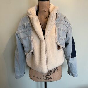 Women's Denim and Sherpa Jacket